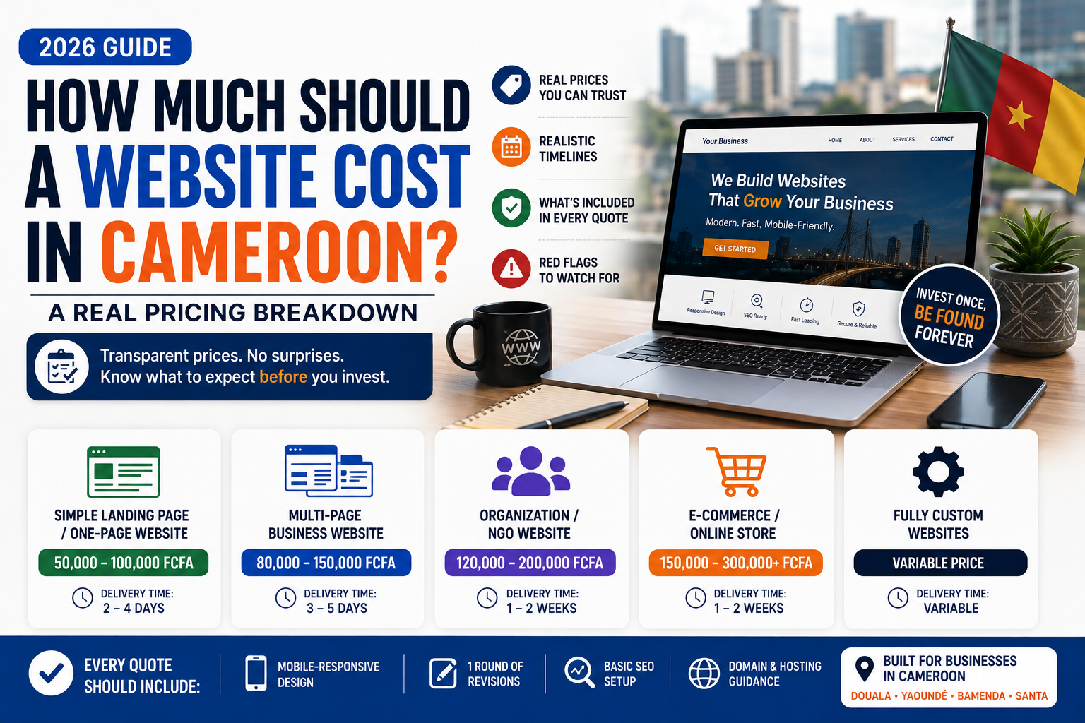 How Much Should a Website Cost in Cameroon? A Real Pricing Breakdown (2026)